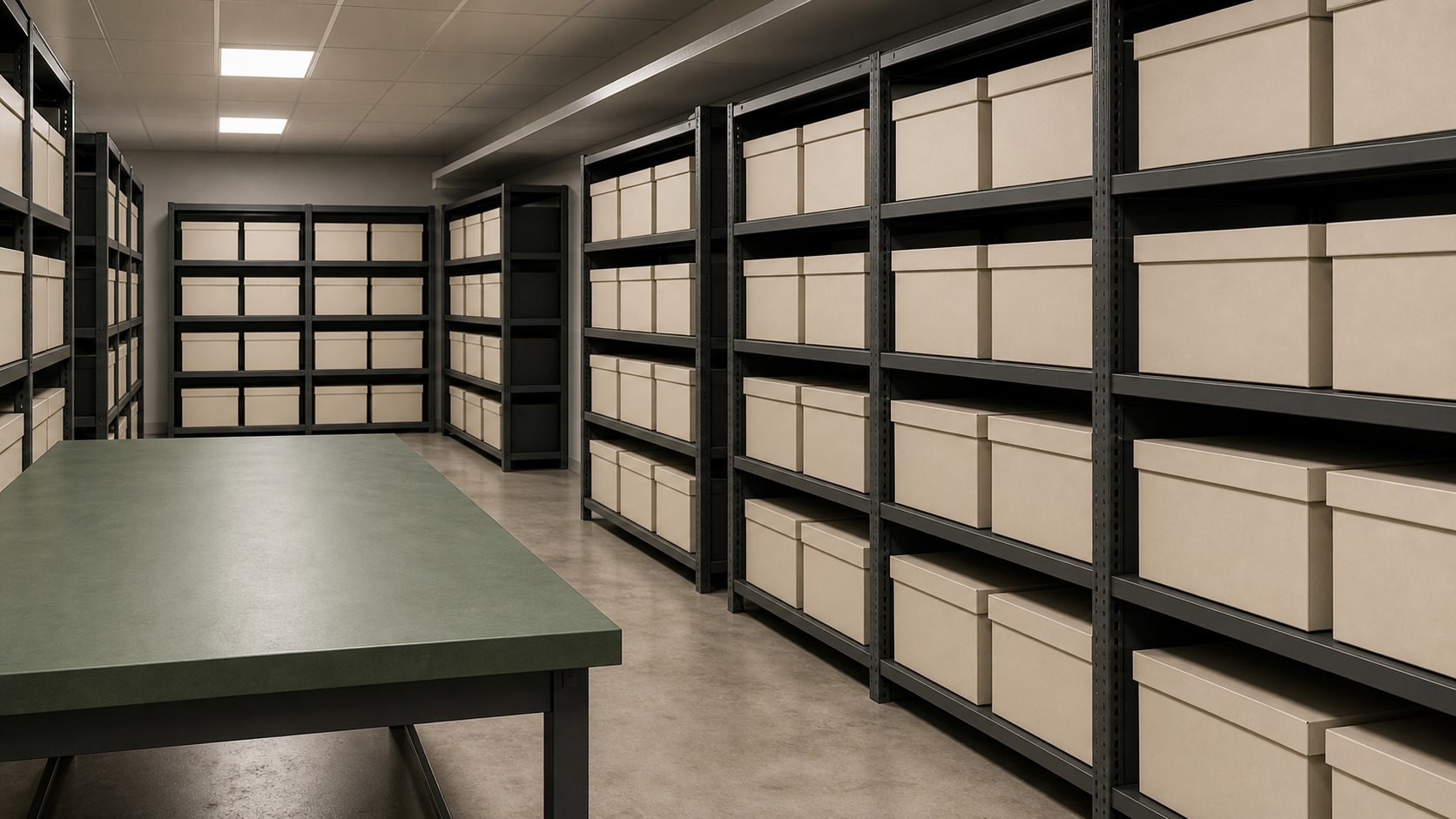 Imagem institucional de ambiente administrativo sem pessoas